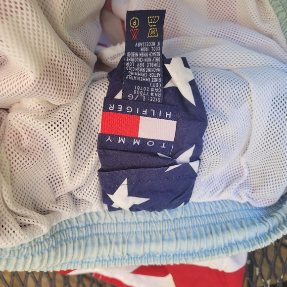 Men's American Flag Alethic Short Tommy Hilfiger Vintage Large - Picture 6 of 7